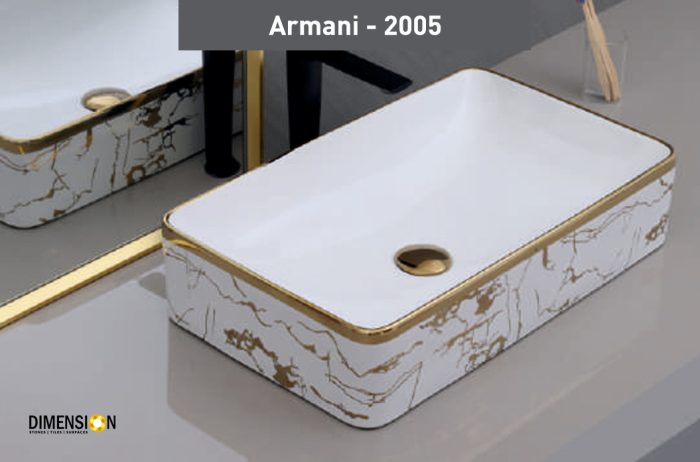 Buy golden abstract designer wash basin