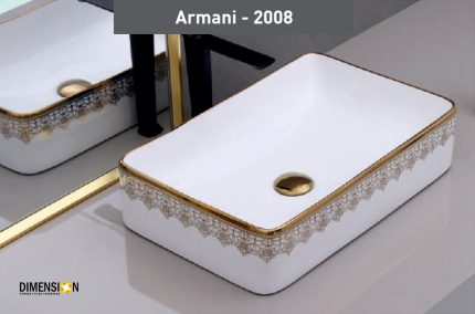 Buy golden decor pattern designer wash basin