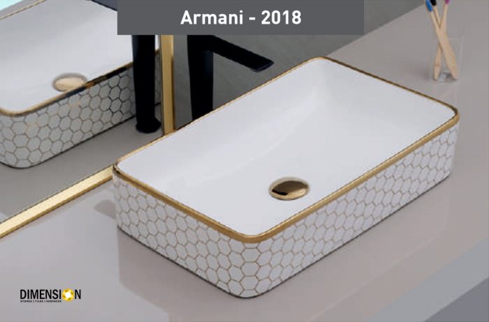 Buy golden honeycomb pattern designer wash basin