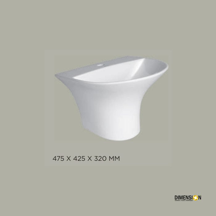 white small stand alone wash basin