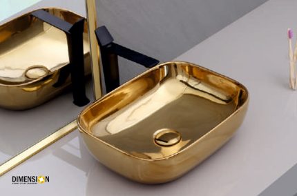 golden color designer wash basin