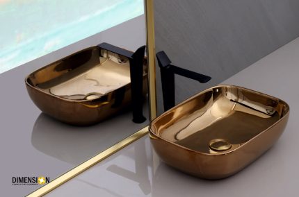 copper color designer wash basin