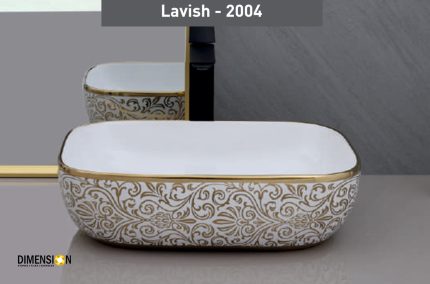 golden floral designer wash basin