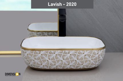 abstract wash basin gold