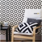 black and white wall moroccan tile