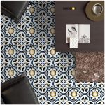 abstract floral pattern moroccan tile