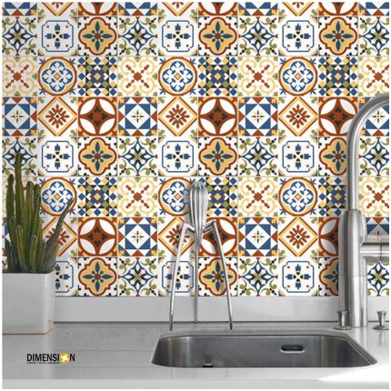 colourful moroccan tile