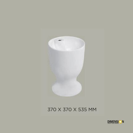 white stand alone wash basin