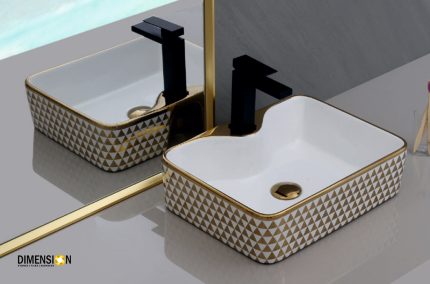 triangle pattern designer wash basin