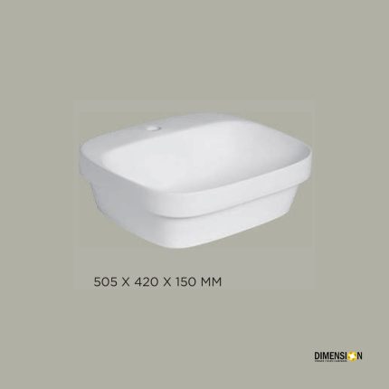 white table top basin