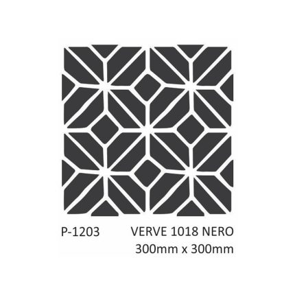 black and white printed moroccan tile