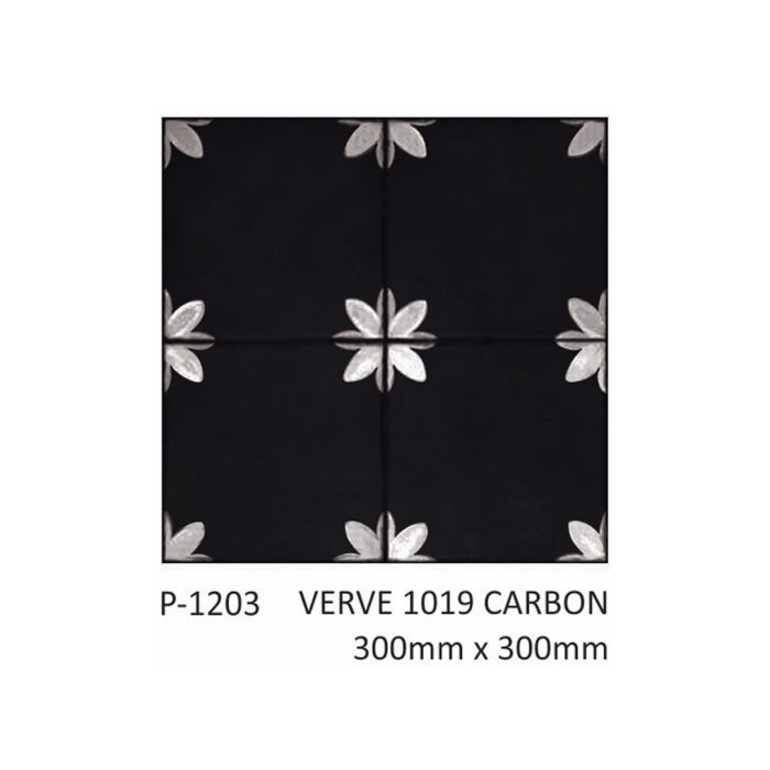 black moroccan tile