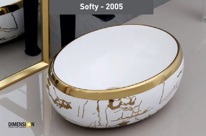 golden and white designer wash basin