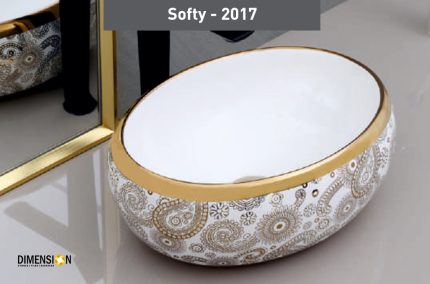 golden and white designer wash basin