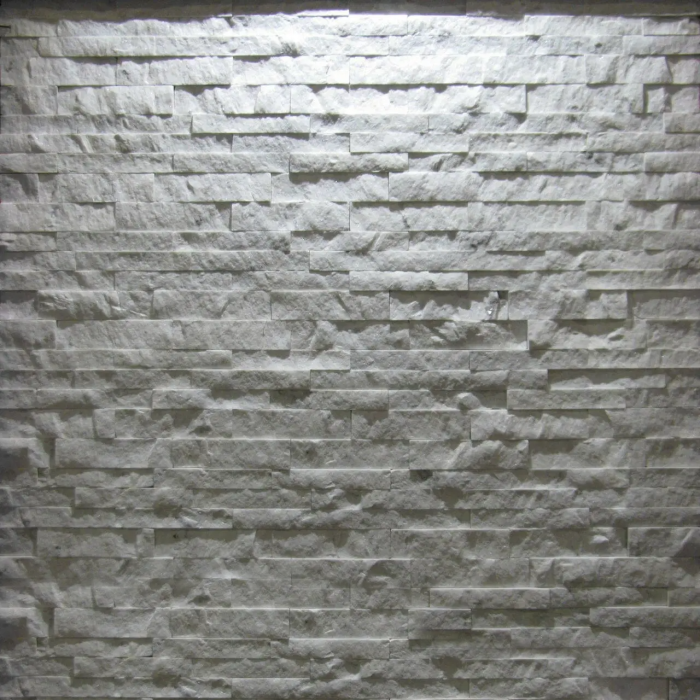 white stone wall cladding