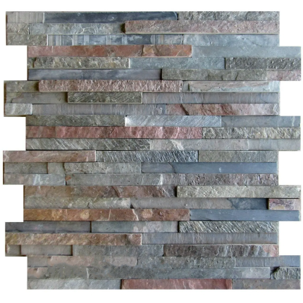 multi colour slate stone cladding