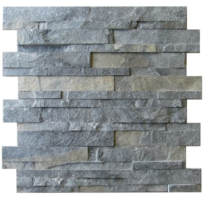 silver grey stone cladding