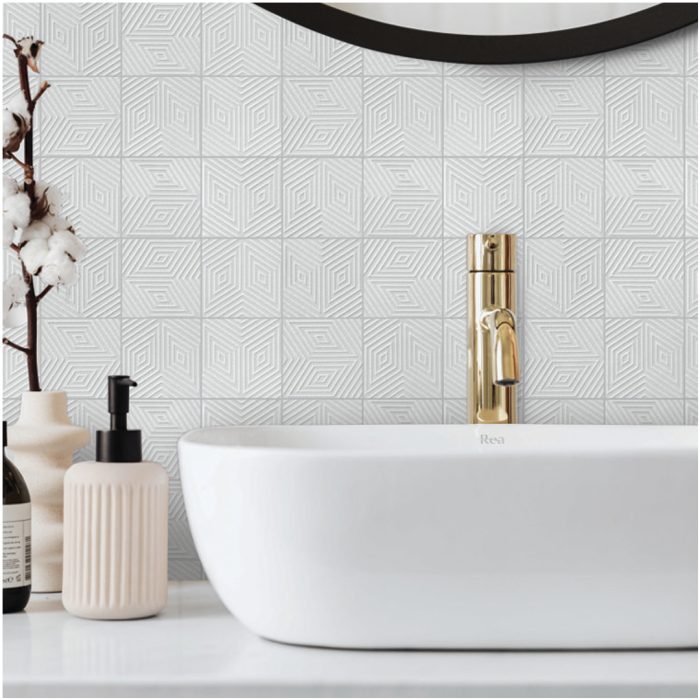 300x300mm white mosaic tiles