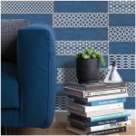 75x300 blue designer wall tiles