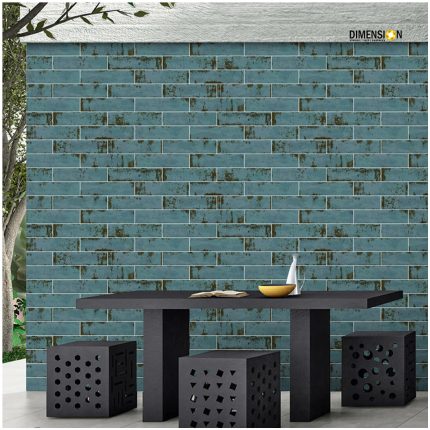 teal subway wall tile